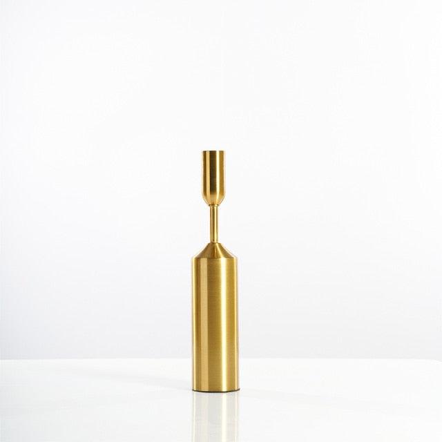 Gold Candle Holders in Six Heights, Singles or Sets, view 9