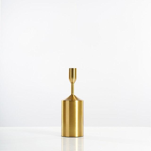 Gold Candle Holders in Six Heights, Singles or Sets, view 6