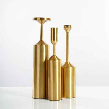 Gold Candle Holders in Six Heights, Singles or Sets, view 13