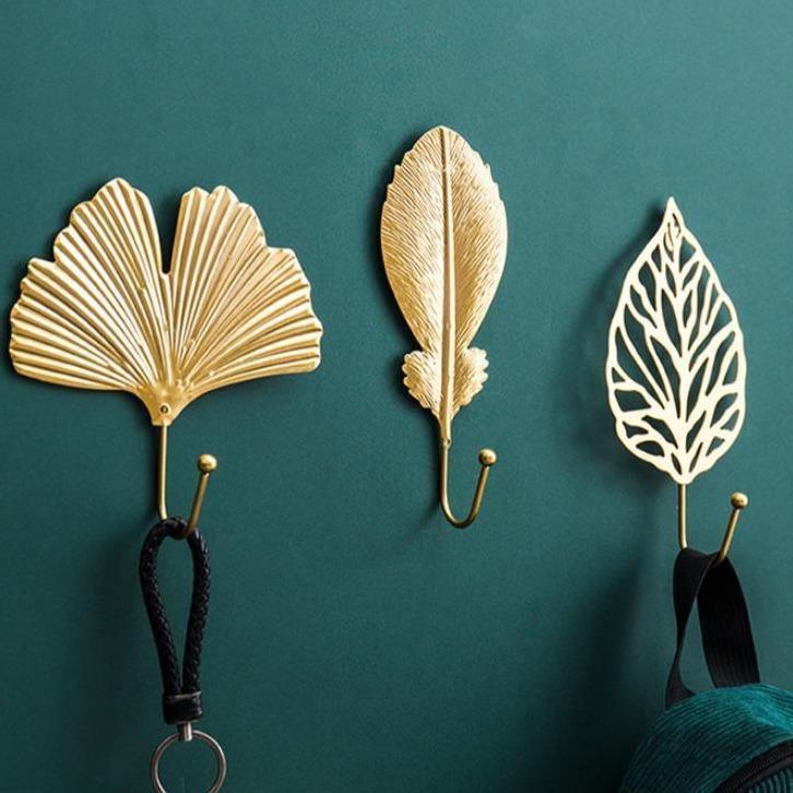 Leaf Shaped Metal Wall Hooks in Six Leaf Styles, view 4