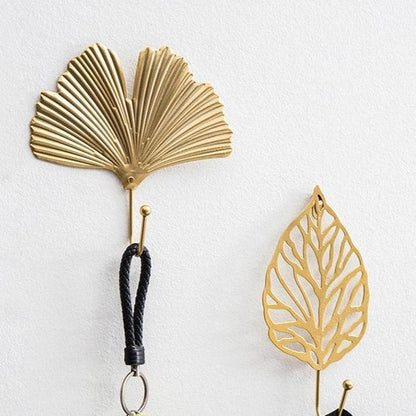 Leaf Shaped Metal Wall Hooks in Six Leaf Styles, view 13