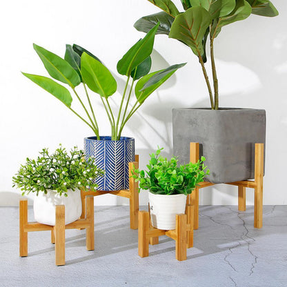 Bamboo Plant Stand with Four Leg Base, view 2