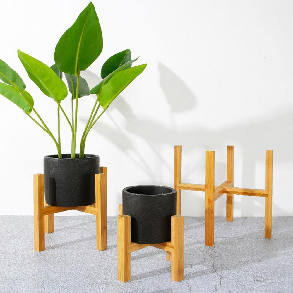 Bamboo Plant Stand with Four Leg Base