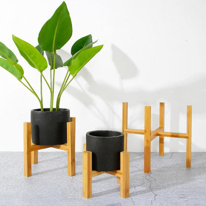 Bamboo Plant Stand with Four Leg Base