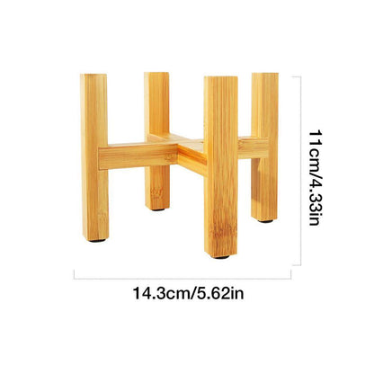 Bamboo Plant Stand with Four Leg Base, view 10