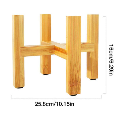 Bamboo Plant Stand with Four Leg Base, view 12