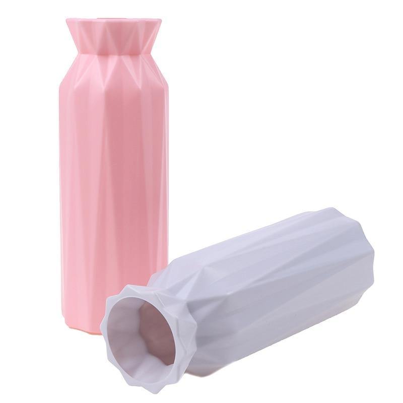 Angular Geometric Plastic Bud Vase, Four Colors, view 8