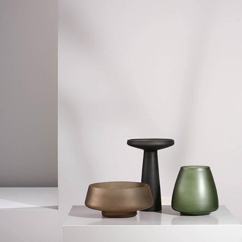 Frosted Borosilicate Glass Vase and Bowl, view 6
