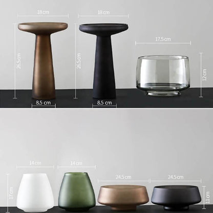 Frosted Borosilicate Glass Vase and Bowl, view 15
