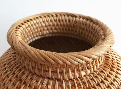 Hand Woven Rattan Vase for Dried Flowers, view 9