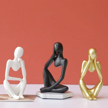 Abstract Thinker Resin Figurine, 5.1 in Tall, view 6