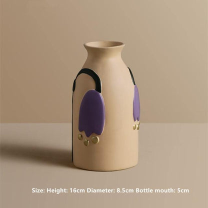 Flower Cutout Ceramic Vase, Six Colors and Sizes, view 13