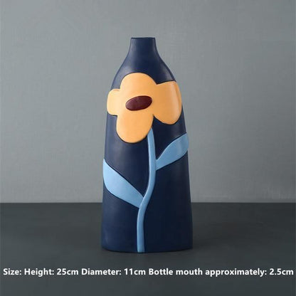 Flower Cutout Ceramic Vase, Six Colors and Sizes, view 21