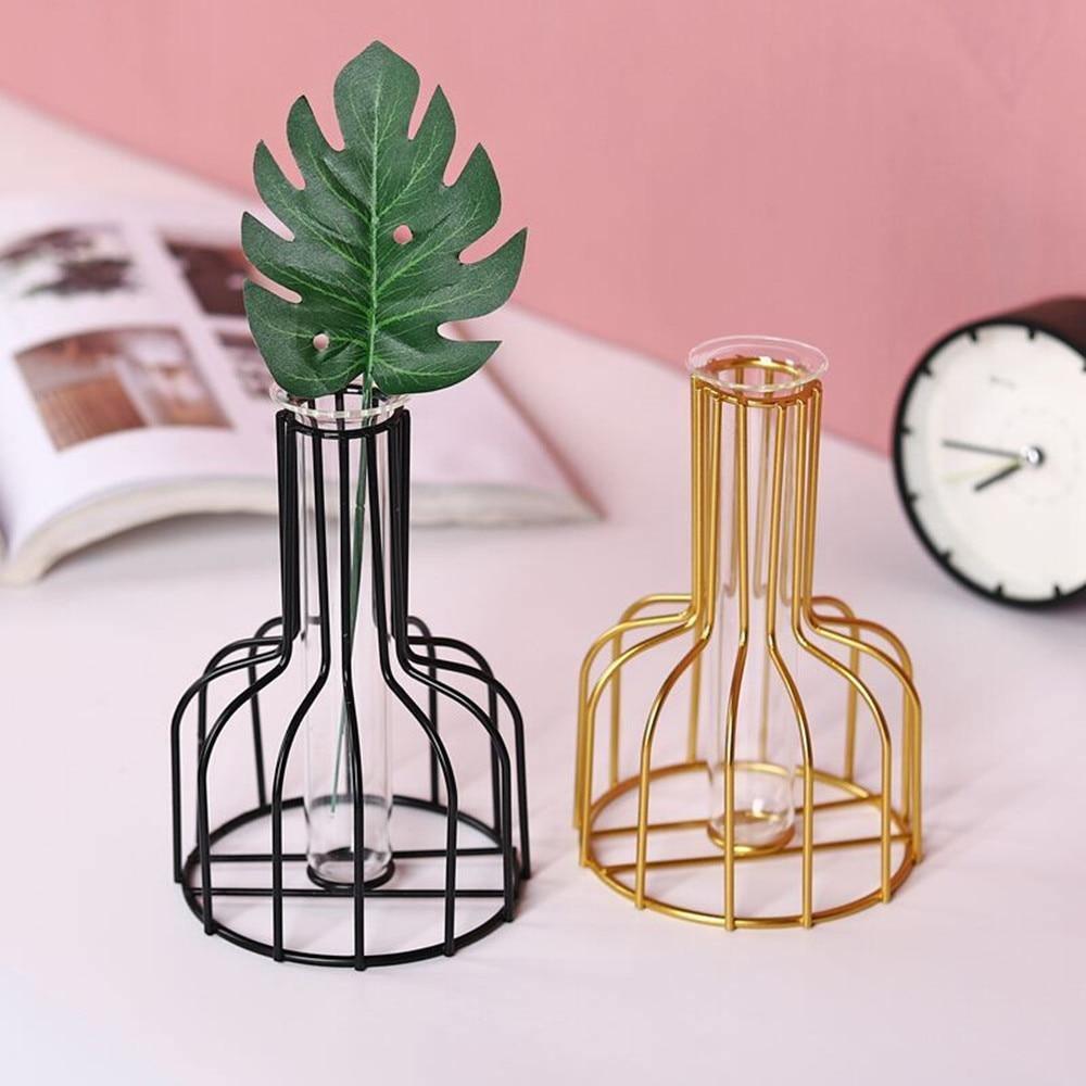 Test Tube Bud Vase with Iron Wire Stand, view 11