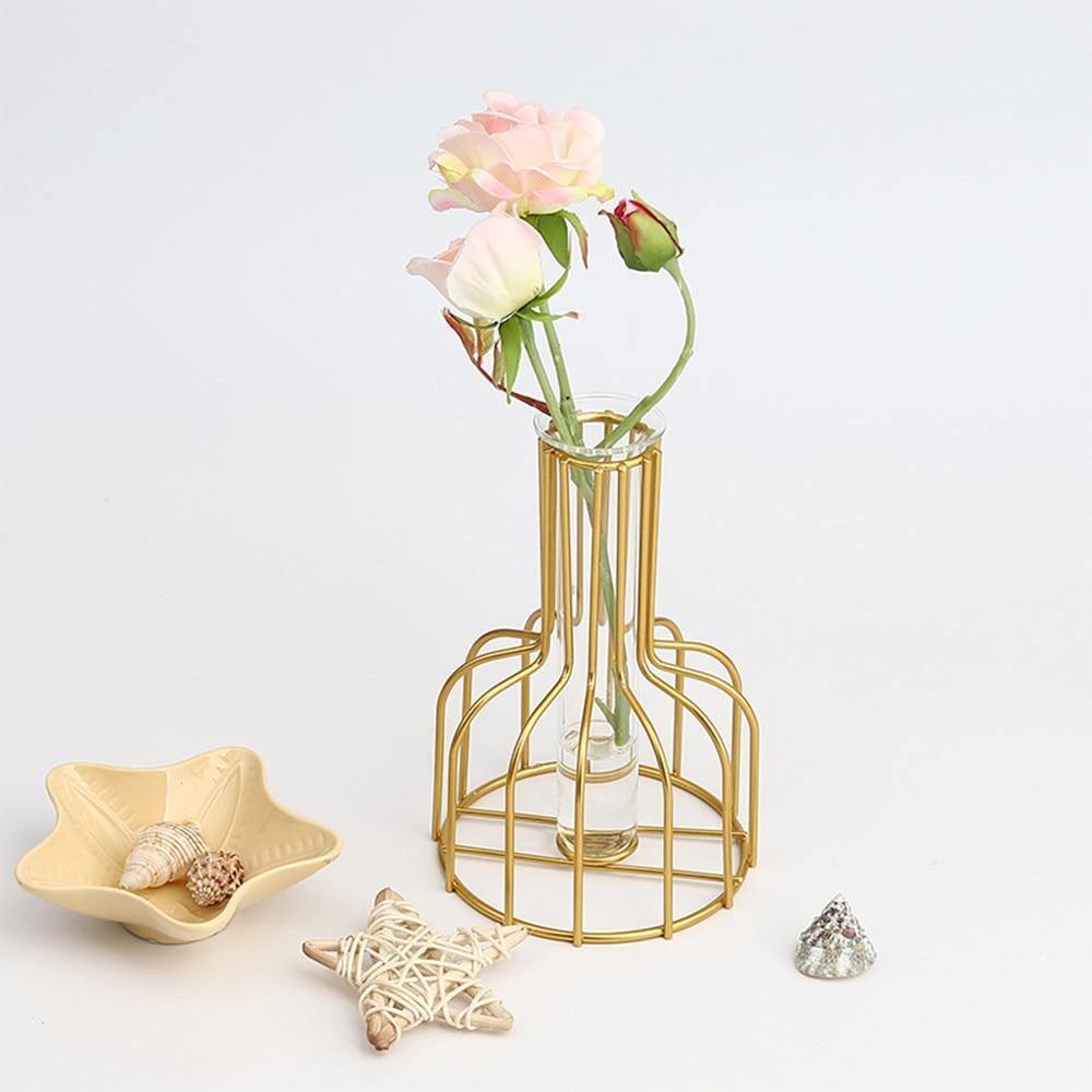 Test Tube Bud Vase with Iron Wire Stand, view 17