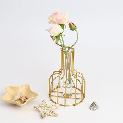 Test Tube Bud Vase with Iron Wire Stand, view 17