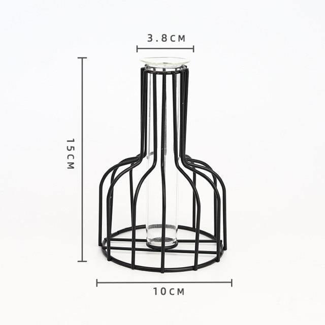 Test Tube Bud Vase with Iron Wire Stand, view 18