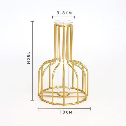 Test Tube Bud Vase with Iron Wire Stand, view 21