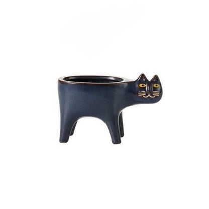 Cat Shaped Ceramic Planter with Drain Hole, 5.9 in, view 15