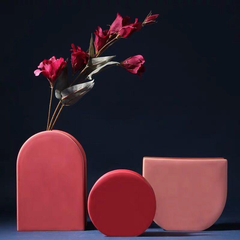 Geometric Ceramic Vases, Round, Half Moon or Arch, view 4