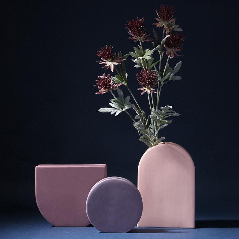 Geometric Ceramic Vases, Round, Half Moon or Arch, view 8