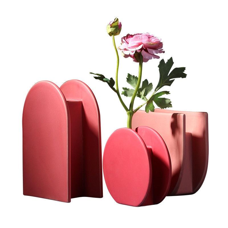 Geometric Ceramic Vases, Round, Half Moon or Arch, view 10