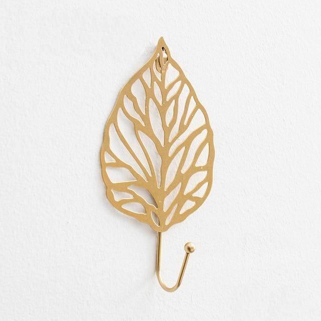 Leaf Shaped Metal Wall Hooks in Six Leaf Styles, view 16
