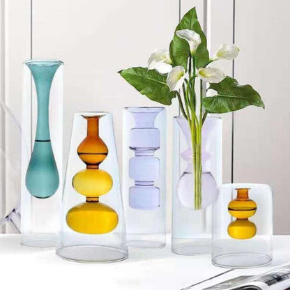 Blown Glass Bubble Vases in Five Shapes, view 3
