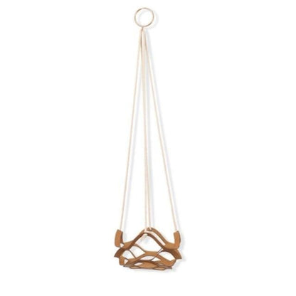 Vegan Leather and Rope Hanging Plant Holder, Two Sizes, view 15