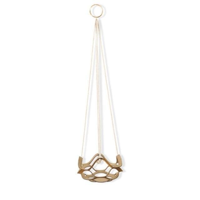 Vegan Leather and Rope Hanging Plant Holder, Two Sizes, view 13