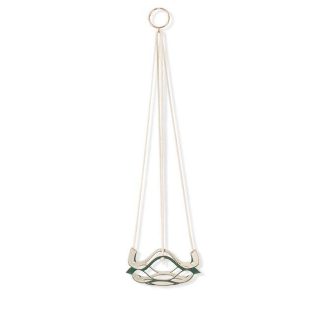 Vegan Leather and Rope Hanging Plant Holder, Two Sizes, view 18
