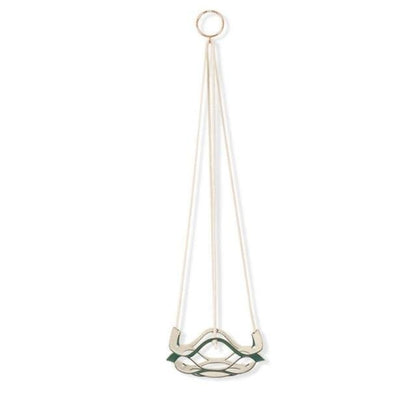Vegan Leather and Rope Hanging Plant Holder, Two Sizes, view 18