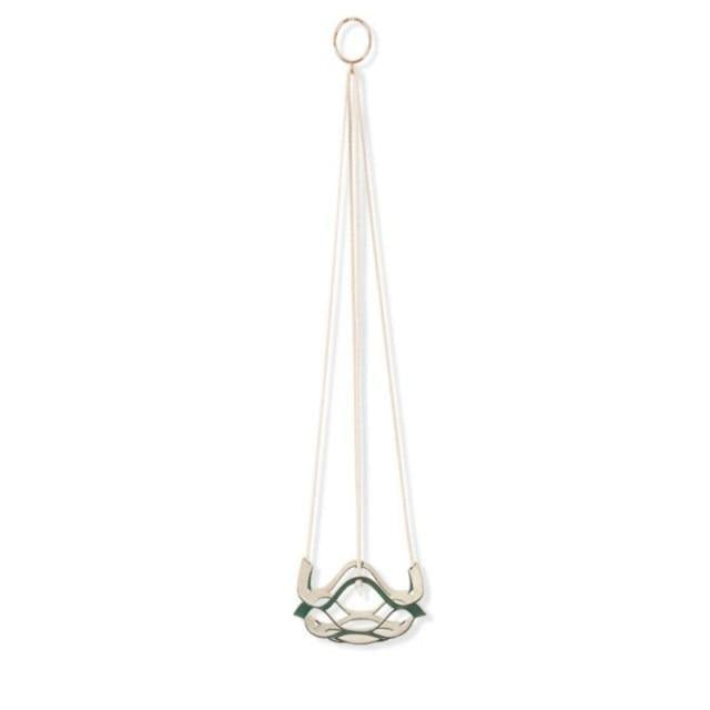 Vegan Leather and Rope Hanging Plant Holder, Two Sizes, view 19
