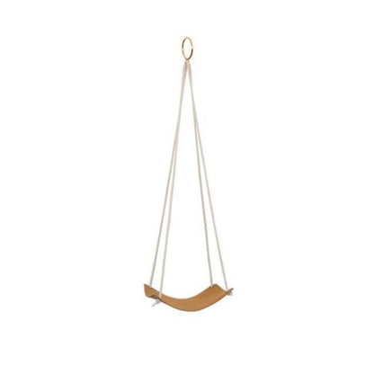Vegan Leather and Rope Hanging Plant Holder, Two Sizes, view 11