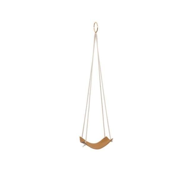 Vegan Leather and Rope Hanging Plant Holder, Two Sizes, view 17