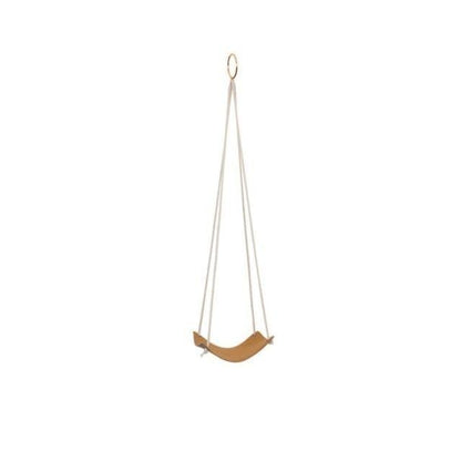Vegan Leather and Rope Hanging Plant Holder, Two Sizes, view 17