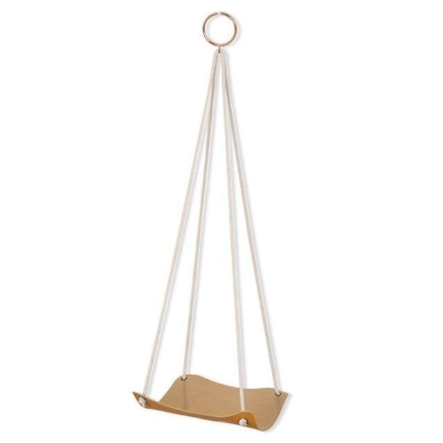 Vegan Leather and Rope Hanging Plant Holder, Two Sizes, view 9