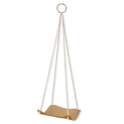 Vegan Leather and Rope Hanging Plant Holder, Two Sizes, view 9