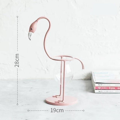 Flamingo Propagation Station with Glass Bulb Vase, view 17