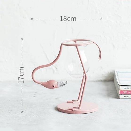 Flamingo Propagation Station with Glass Bulb Vase, view 15