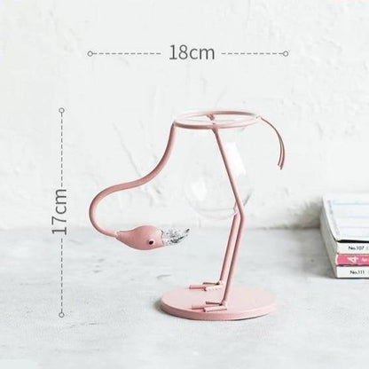 Flamingo Propagation Station with Glass Bulb Vase, view 15