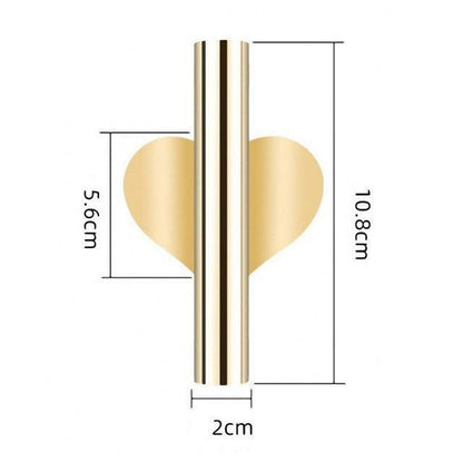 Wall Mounted Metal Tube Bud Vase, Round or Heart, view 15