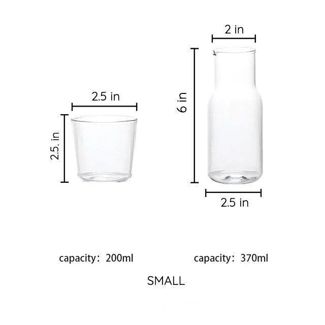 Glass Bedside Carafe Set with a Tumbler Lid, view 11
