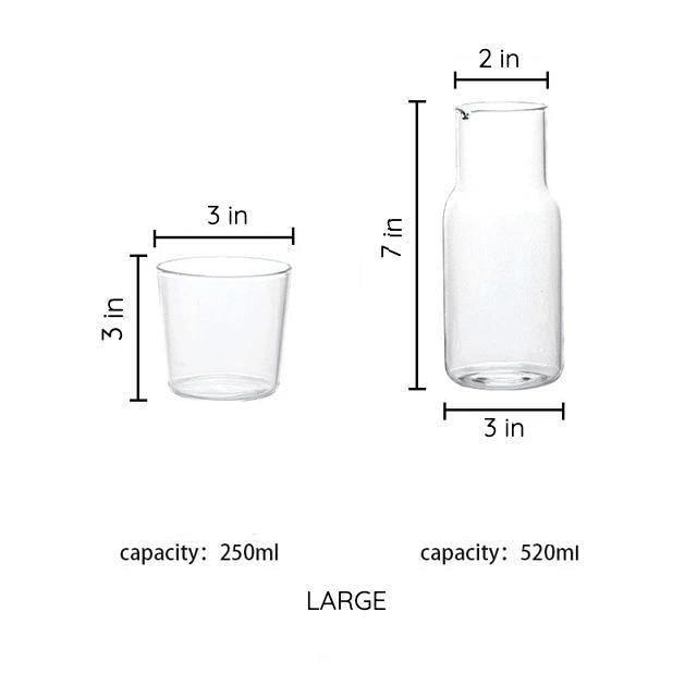 Glass Bedside Carafe Set with a Tumbler Lid, view 10