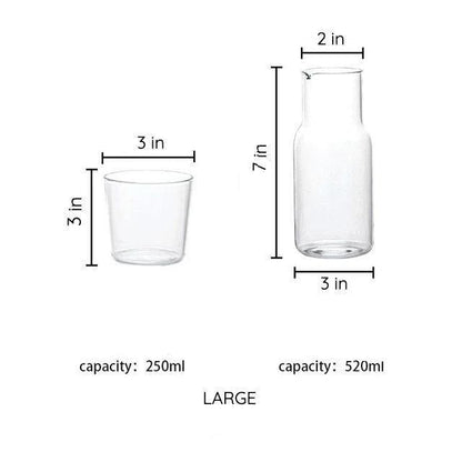 Glass Bedside Carafe Set with a Tumbler Lid, view 10