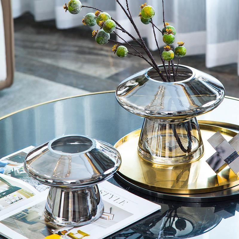 Mirrored Silver Glass Vase, Small or Large