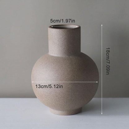 Satin Ceramic Vase in Moon, Round, Open or Pot, view 9
