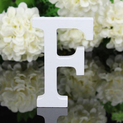 White Wooden Letters, 3.15 in, Stand or Mount, view 7