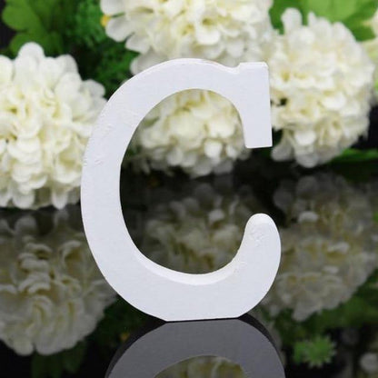 White Wooden Letters, 3.15 in, Stand or Mount, view 6
