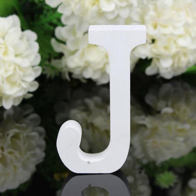White Wooden Letters, 3.15 in, Stand or Mount, view 10